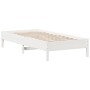 Estructura de cama madera maciza de pino blanco 90x200 cm de vidaXL, Camas y somieres - Ref: Foro24-842711, Precio: 81,55 €, ...