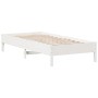 Estructura de cama madera maciza de pino blanco 100x200 cm de vidaXL, Camas y somieres - Ref: Foro24-842707, Precio: 84,80 €,...