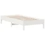Solid white pine wood bed frame 100x200 cm by vidaXL, Beds and slatted bases - Ref: Foro24-842707, Price: 84,02 €, Discount: %