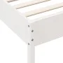 Solid white pine wood bed frame 100x200 cm by vidaXL, Beds and slatted bases - Ref: Foro24-842707, Price: 84,02 €, Discount: %