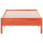 Estructura de cama madera maciza de pino marrón cera 90x200 cm de vidaXL, Camas y somieres - Ref: Foro24-842713, Precio: 82,0...
