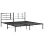 Estructura de cama con cabecero metal negro 183x213 cm de vidaXL, Camas y somieres - Ref: Foro24-355566, Precio: 107,27 €, De...