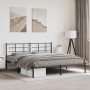 Estructura de cama con cabecero metal negro 183x213 cm de vidaXL, Camas y somieres - Ref: Foro24-355566, Precio: 107,27 €, De...