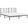 Estructura de cama con cabecero metal negro 183x213 cm de vidaXL, Camas y somieres - Ref: Foro24-355566, Precio: 107,27 €, De...