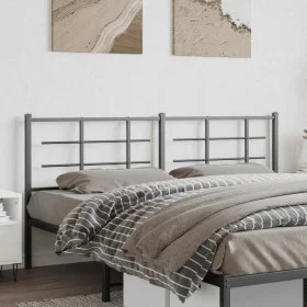 Black metal headboard 193 cm by vidaXL, Headboards and footboards - Ref: Foro24-355598, Price: 38,50 €, Discount: %