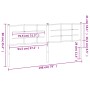 Cabecero de metal negro 193 cm de vidaXL, Cabeceros y pies de cama - Ref: Foro24-355598, Precio: 39,20 €, Descuento: %
