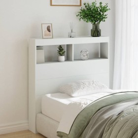 Cabecero de cama con LED blanco 100x17x102 cm de vidaXL, Cabeceros y pies de cama - Ref: Foro24-839182, Precio: 73,87 €, Desc...