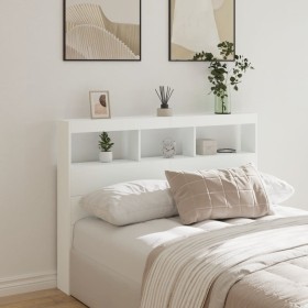 Cabecero de cama con LED blanco 140x17x102 cm de vidaXL, Cabeceros y pies de cama - Ref: Foro24-839196, Precio: 87,70 €, Desc...