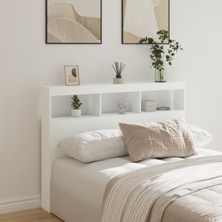 Cabecero de cama con LED blanco 140x17x102 cm de vidaXL, Cabeceros y pies de cama - Ref: Foro24-839196, Precio: 87,70 €, Desc...