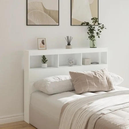 Cabecero de cama con LED blanco 140x17x102 cm de vidaXL, Cabeceros y pies de cama - Ref: Foro24-839196, Precio: 93,11 €, Desc...