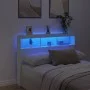Bettkopfteil mit weißer LED 140x17x102 cm von vidaXL, Kopf- und Fußteile - Ref: Foro24-839196, Preis: 93,11 €, Rabatt: %
