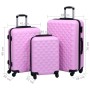 Juego de maletas rígidas 3 piezas ABS rosa de vidaXL, Maletas - Ref: Foro24-92414, Precio: 135,93 €, Descuento: %