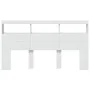 Cabecero de cama con LED blanco 180x17x102 cm de vidaXL, Cabeceros y pies de cama - Ref: Foro24-839210, Precio: 111,78 €, Des...