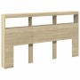 Cabecero de cama con LED roble Sonoma 180x17x102 cm de vidaXL, Cabeceros y pies de cama - Ref: Foro24-839212, Precio: 116,87 ...