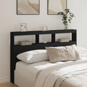 Cabecero de cama con LED negro 160x17x102 cm de vidaXL, Cabeceros y pies de cama - Ref: Foro24-839204, Precio: 98,69 €, Descu...