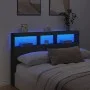 Bettkopfteil mit schwarzer LED 160x17x102 cm von vidaXL, Kopf- und Fußteile - Ref: Foro24-839204, Preis: 98,69 €, Rabatt: %