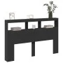 Bettkopfteil mit schwarzer LED 160x17x102 cm von vidaXL, Kopf- und Fußteile - Ref: Foro24-839204, Preis: 98,69 €, Rabatt: %