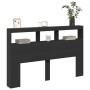 Cabecero de cama con LED negro 160x17x102 cm de vidaXL, Cabeceros y pies de cama - Ref: Foro24-839204, Precio: 100,45 €, Desc...