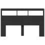 Cabecero de cama con LED negro 160x17x102 cm de vidaXL, Cabeceros y pies de cama - Ref: Foro24-839204, Precio: 100,45 €, Desc...