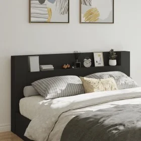Cabecero de cama con LED negro 200x16,5x103,5 cm de vidaXL, Cabeceros y pies de cama - Ref: Foro24-839267, Precio: 92,70 €, D...