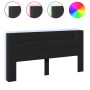 Cabecero de cama con LED negro 200x16,5x103,5 cm de vidaXL, Cabeceros y pies de cama - Ref: Foro24-839267, Precio: 93,91 €, D...