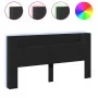 Cabecero de cama con LED negro 200x16,5x103,5 cm de vidaXL, Cabeceros y pies de cama - Ref: Foro24-839267, Precio: 92,70 €, D...