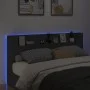 Cabecero de cama con LED negro 200x16,5x103,5 cm de vidaXL, Cabeceros y pies de cama - Ref: Foro24-839267, Precio: 92,70 €, D...