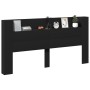 Cabecero de cama con LED negro 200x16,5x103,5 cm de vidaXL, Cabeceros y pies de cama - Ref: Foro24-839267, Precio: 93,91 €, D...