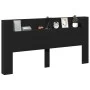 Cabecero de cama con LED negro 200x16,5x103,5 cm de vidaXL, Cabeceros y pies de cama - Ref: Foro24-839267, Precio: 92,70 €, D...