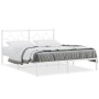 Estructura de cama de metal con cabecero blanca 150x200 cm de vidaXL, Camas y somieres - Ref: Foro24-376277, Precio: 103,30 €...