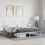 Estructura de cama de metal con cabecero blanca 150x200 cm de vidaXL, Camas y somieres - Ref: Foro24-376277, Precio: 103,30 €...