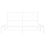 Estructura de cama de metal con cabecero blanca 150x200 cm de vidaXL, Camas y somieres - Ref: Foro24-376277, Precio: 103,30 €...