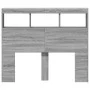 Cabecero de cama con luz LED gris Sonoma 100x17x102 cm de vidaXL, Cabeceros y pies de cama - Ref: Foro24-839194, Precio: 76,8...