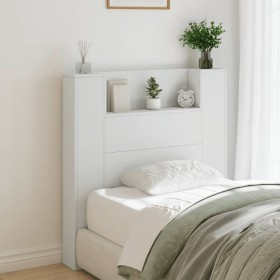 Cabecero de cama con luz LED blanco 100x16,5x103,5 cm de vidaXL, Cabeceros y pies de cama - Ref: Foro24-839231, Precio: 82,41...