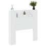 Cabecero de cama con luz LED blanco 100x16,5x103,5 cm de vidaXL, Cabeceros y pies de cama - Ref: Foro24-839231, Precio: 82,41...