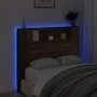 Oak brown headboard with LED light 120x16.5x103.5 cm by vidaXL, Headboards and footboards - Ref: Foro24-839244, Price: 88,56 ...