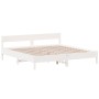 Estructura cama cabecero madera maciza pino blanco 180x200 cm de vidaXL, Camas y somieres - Ref: Foro24-3216213, Precio: 202,...