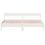 Estructura cama cabecero madera maciza pino blanco 180x200 cm de vidaXL, Camas y somieres - Ref: Foro24-3216213, Precio: 202,...