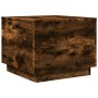 Mesa de centro con luces LED roble ahumado 50x50x40 cm de vidaXL, Mesas de centro - Ref: Foro24-839872, Precio: 45,64 €, Desc...