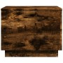 Mesa de centro con luces LED roble ahumado 50x50x40 cm de vidaXL, Mesas de centro - Ref: Foro24-839872, Precio: 45,64 €, Desc...