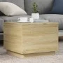 Coffee table with LED lights Sonoma oak 50x50x40 cm by vidaXL, Coffee table - Ref: Foro24-839870, Price: 47,47 €, Discount: %