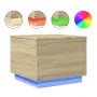 Coffee table with LED lights Sonoma oak 50x50x40 cm by vidaXL, Coffee table - Ref: Foro24-839870, Price: 47,47 €, Discount: %