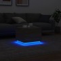 Mesa de centro con luces LED roble Sonoma 50x50x40 cm de vidaXL, Mesas de centro - Ref: Foro24-839870, Precio: 46,66 €, Descu...