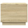 Mesa de centro con luces LED roble Sonoma 50x50x40 cm de vidaXL, Mesas de centro - Ref: Foro24-839870, Precio: 46,66 €, Descu...
