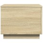 Mesa de centro con luces LED roble Sonoma 50x50x40 cm de vidaXL, Mesas de centro - Ref: Foro24-839870, Precio: 46,66 €, Descu...