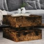 Mesa de centro con luces LED roble ahumado 50x50x40 cm de vidaXL, Mesas de centro - Ref: Foro24-839858, Precio: 55,83 €, Desc...