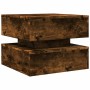 Mesa de centro con luces LED roble ahumado 50x50x40 cm de vidaXL, Mesas de centro - Ref: Foro24-839858, Precio: 55,83 €, Desc...