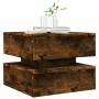 Mesa de centro con luces LED roble ahumado 50x50x40 cm de vidaXL, Mesas de centro - Ref: Foro24-839858, Precio: 55,83 €, Desc...