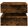 Mesa de centro con luces LED roble ahumado 50x50x40 cm de vidaXL, Mesas de centro - Ref: Foro24-839858, Precio: 55,83 €, Desc...