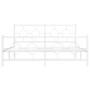 Estructura cama metal con cabecero y estribo blanco 160x200 cm de vidaXL, Camas y somieres - Ref: Foro24-376296, Precio: 117,...